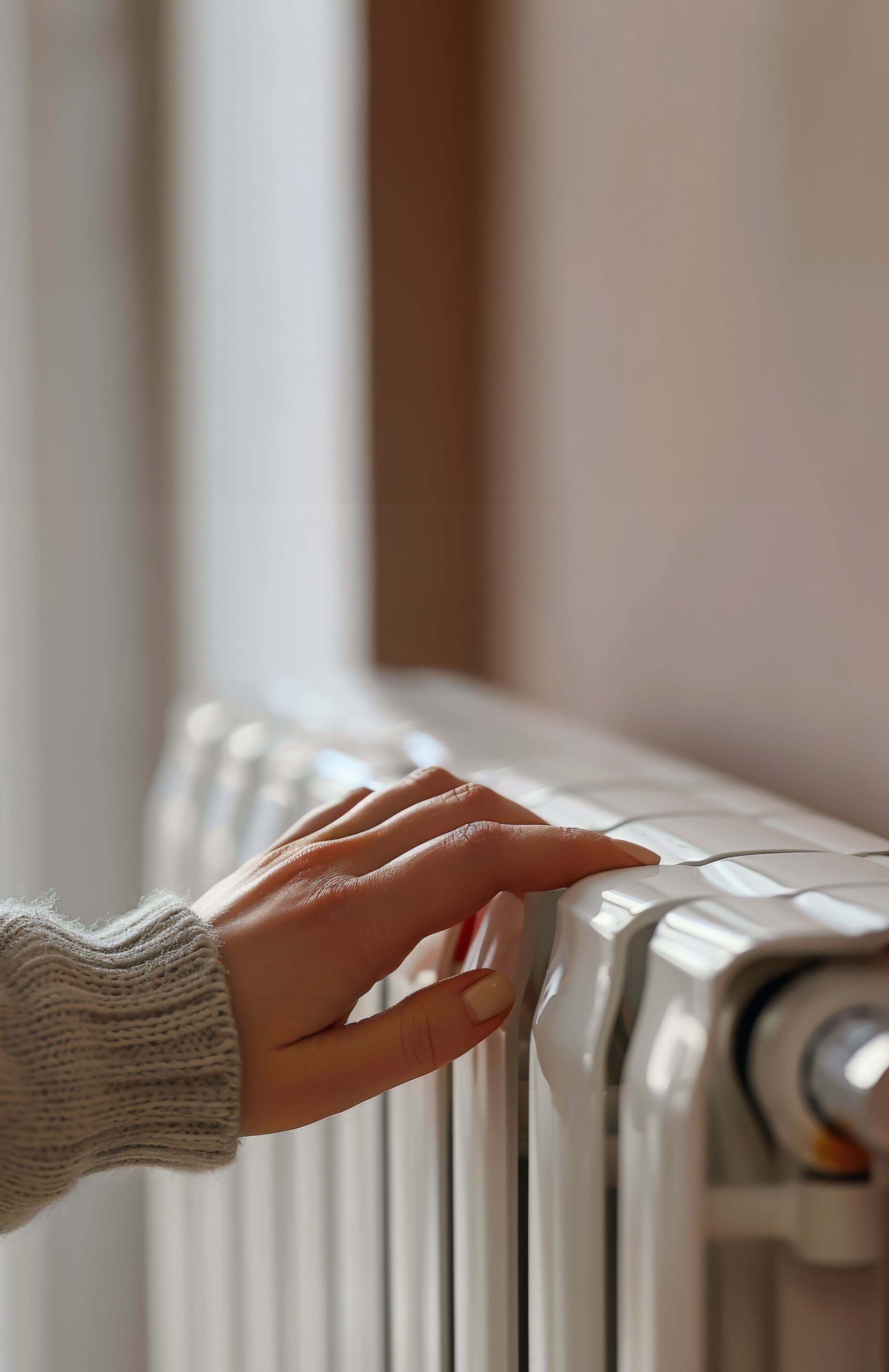 radiador tactil para el calor en interiores en un entorno domestico acogedor